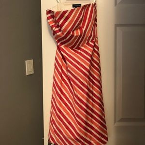 Strapless striped dress